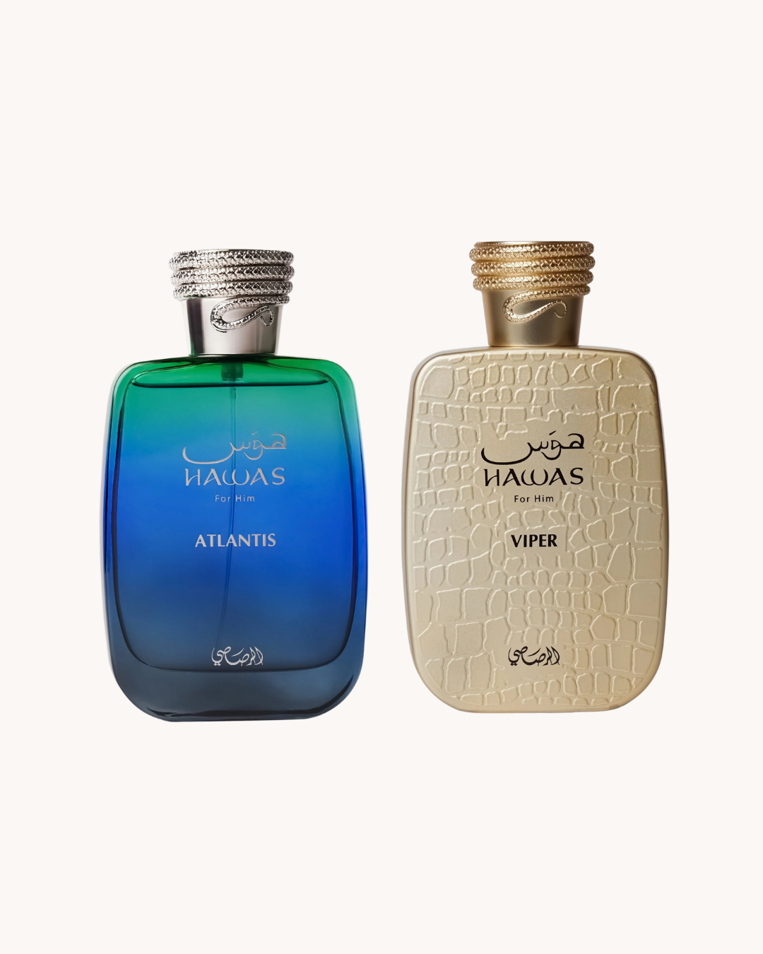 Hawas Atlantis EDP 100ml (3.4oz) & Hawas Viper EDP 100ml (3.4oz) by Rasasi — For Men