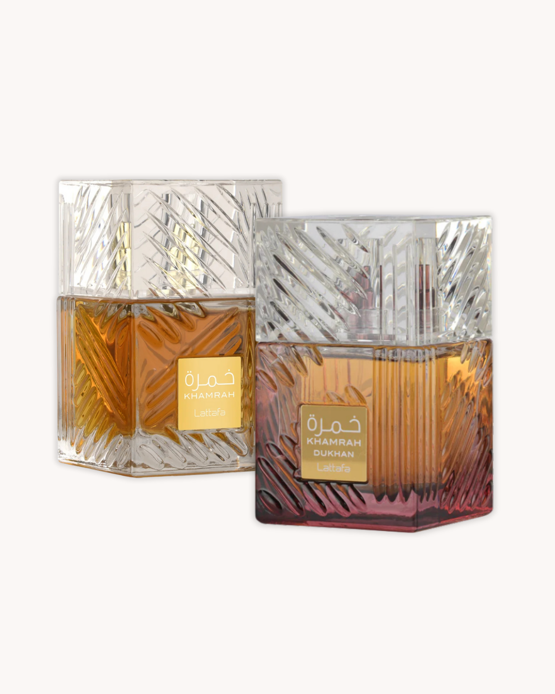 Khamrah EDP 100ml (3.4oz) & Khamrah Dukhan EDP 100ml (3.4oz) by Lattafa (Set of 2)