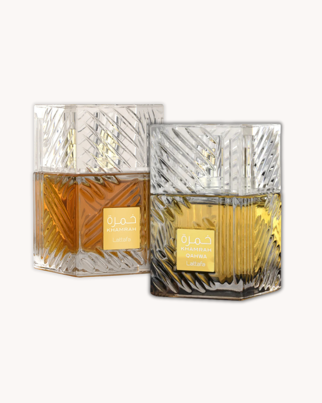 Khamrah EDP 100ml (3.4oz) & Khamrah Qahwa EDP 100ml (3.4oz) by Lattafa (Set of 2)