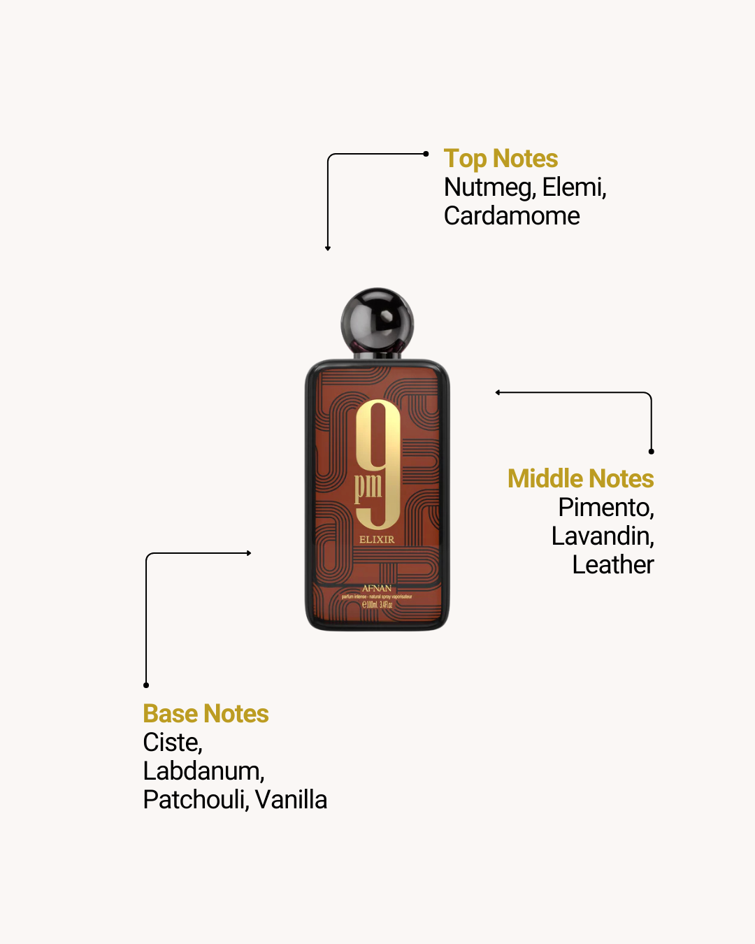 9PM Elixir Eau de Parfum 100ml (3.4oz) by Afnan — For Men