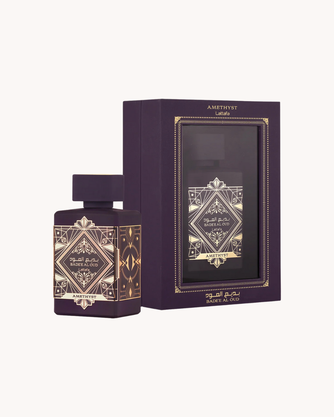 Bade’e Al Oud Amethyst EDP 100ml (3.4oz) & Bade’e Al Oud For Glory EDP 100ml (3.4oz) by Lattafa — Unisex
