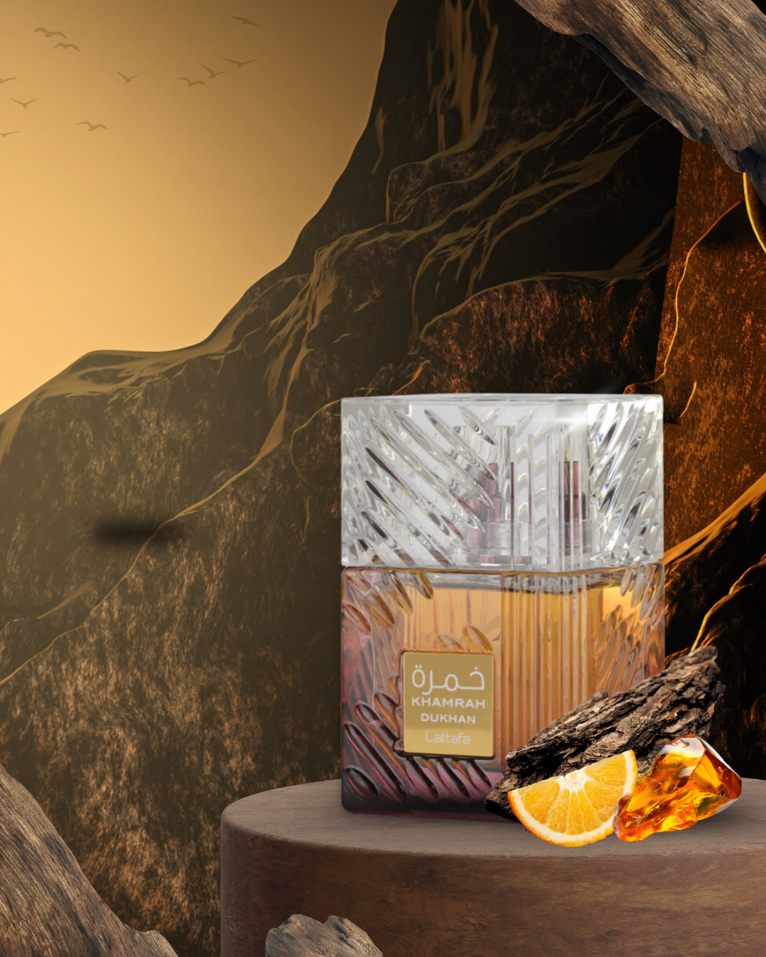 Khamrah Dukhan Eau de Parfum 100ml (3.4oz) by Lattafa — Unisex